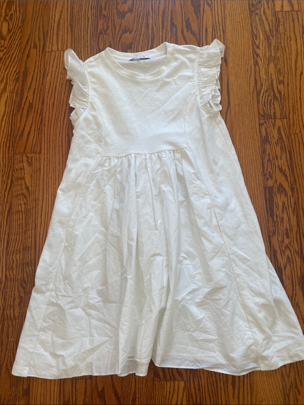 English Factory White Ruffle Sleeve Casual Dress